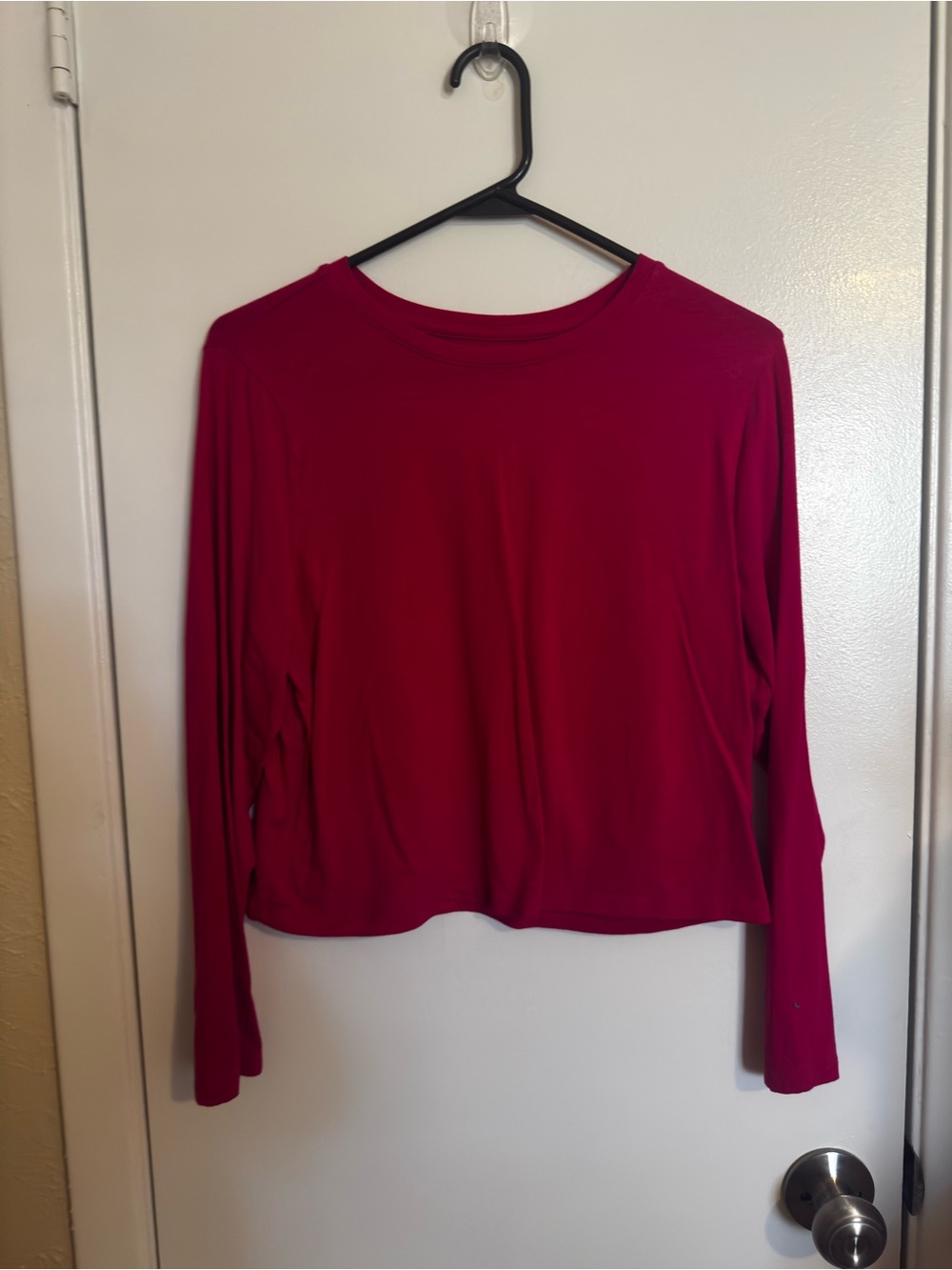 Old Navy Long Sleeve Crewneck Top - Berry Red